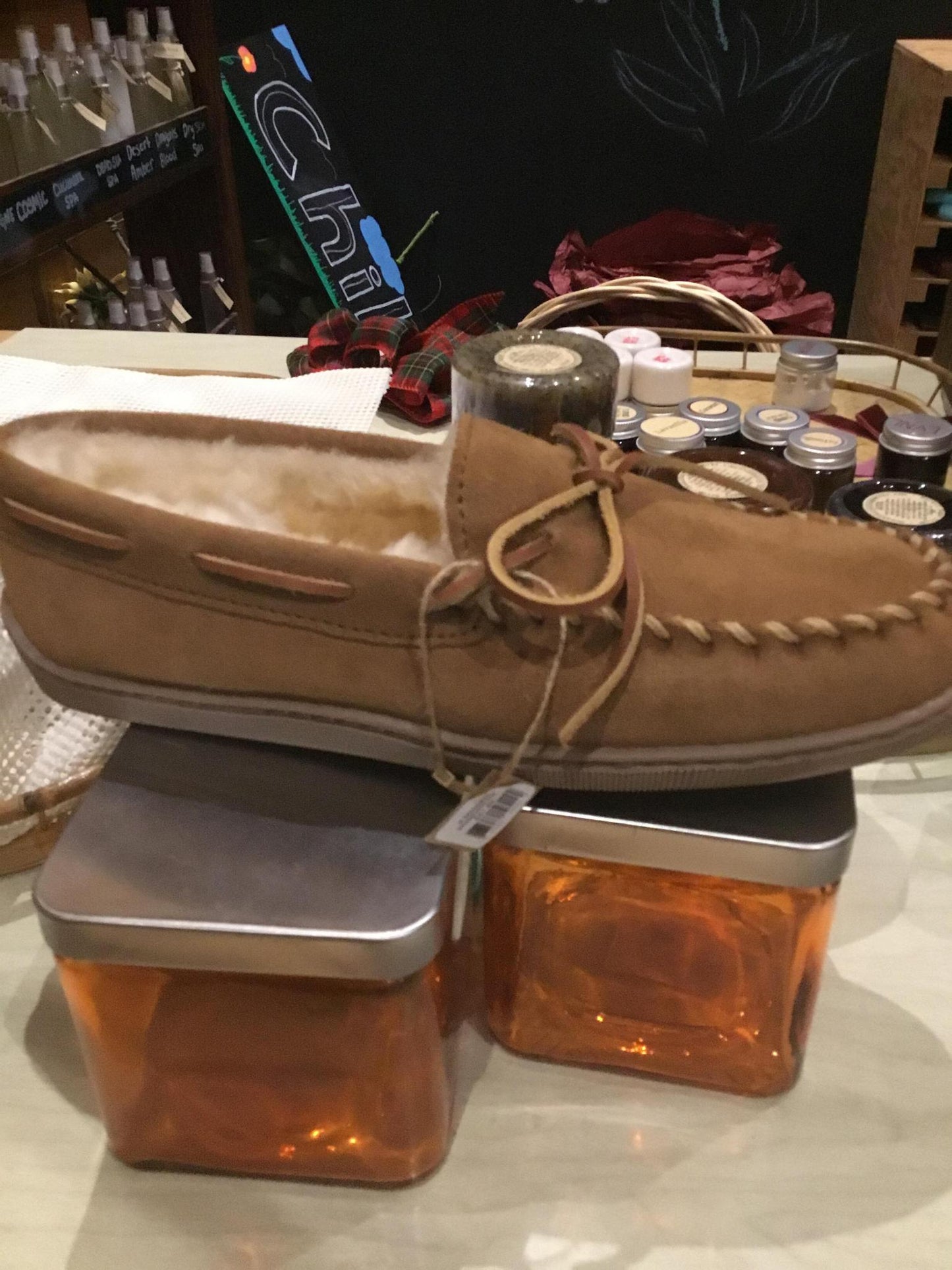 11 Moccasin Sheepskin Hardsole Tan