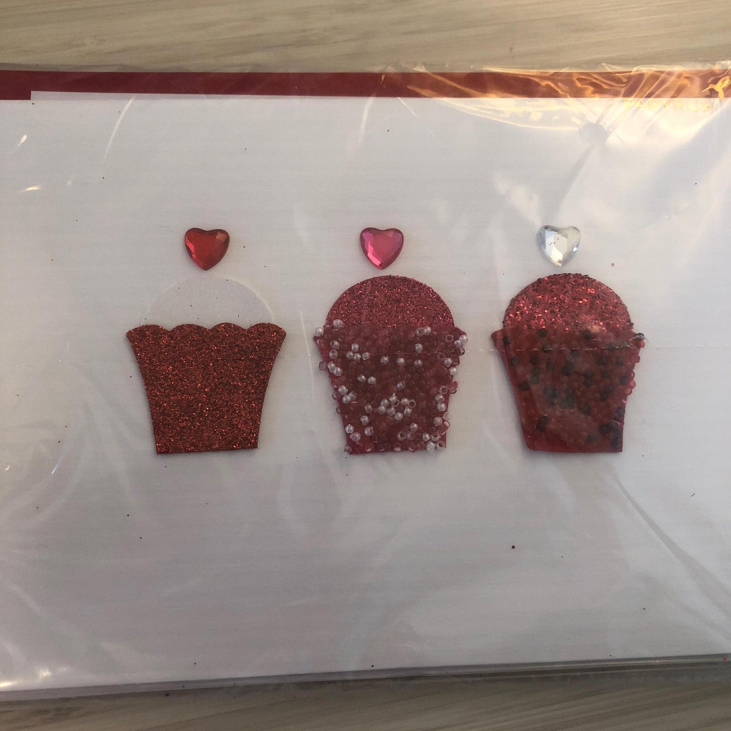 3 Glitter Cupcakes